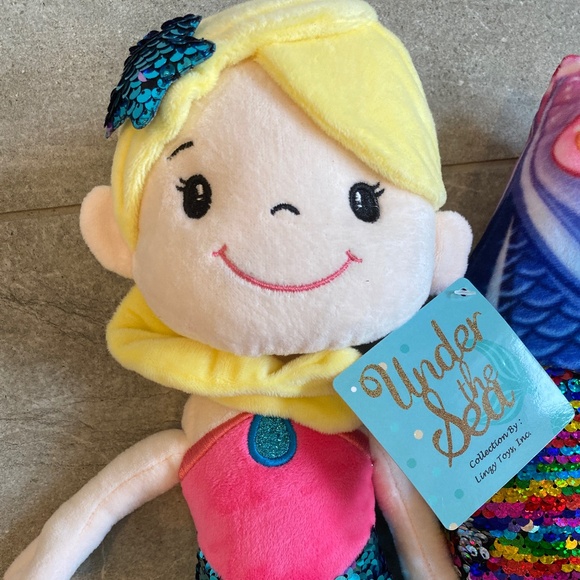 Mermaid Doll (NWT) & Fish Pillow - Picture 2 of 2